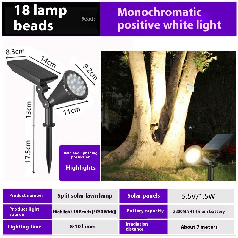 Luz solar para césped, resistente a la lluvia y muy brillante para exteriores