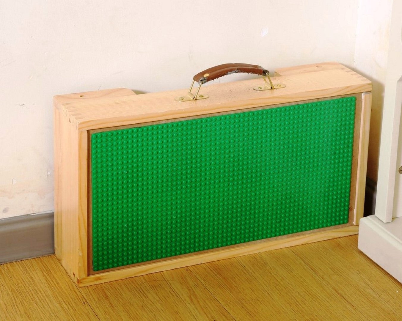 Table de jeu de rangement compatible avec les blocs, tableau pliant en bois sur mesure pour enfants