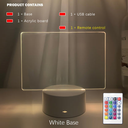 Rewritable Night Light With Display Panel