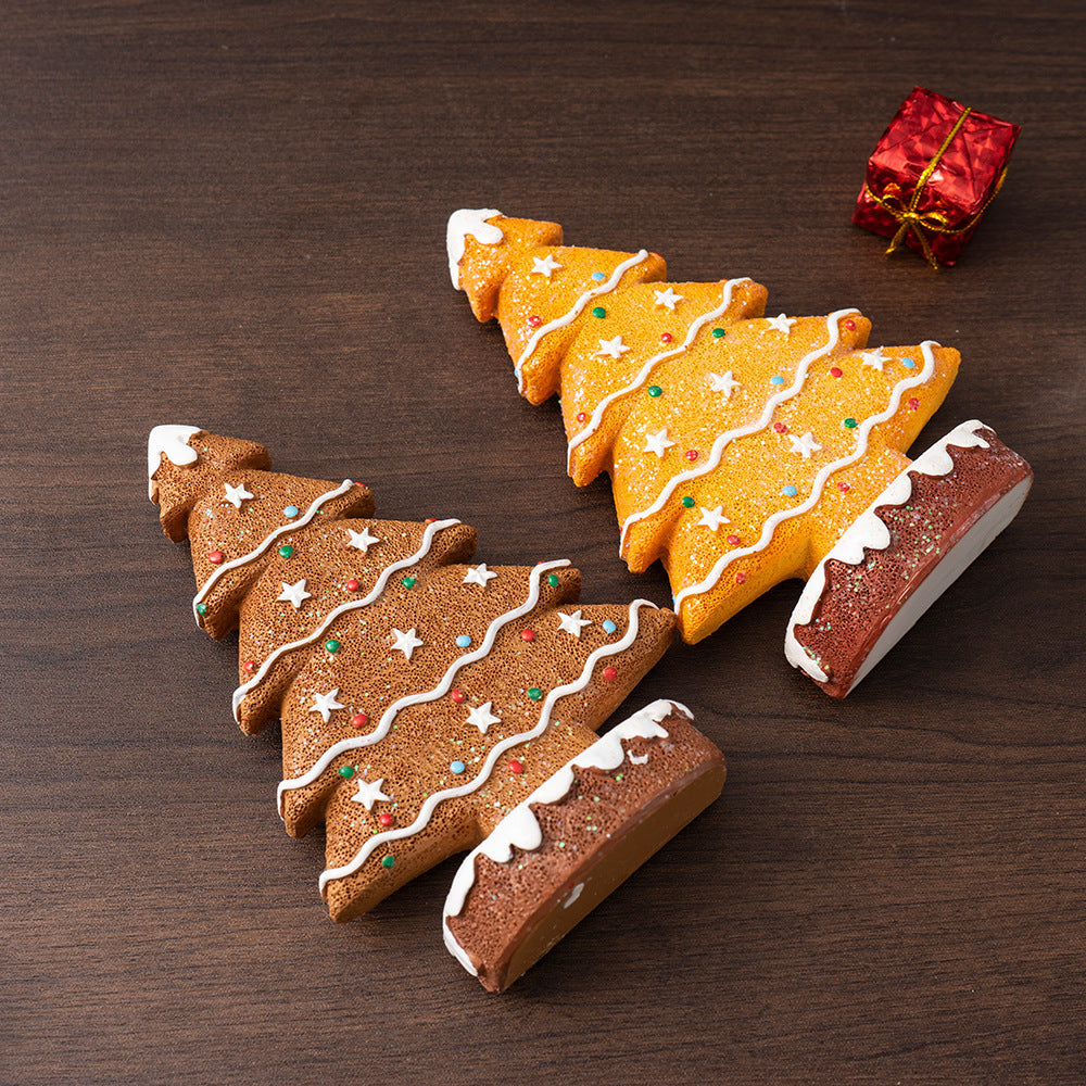 Décorations de scène de Noël en forme d'arbre à gâteau au gingembre