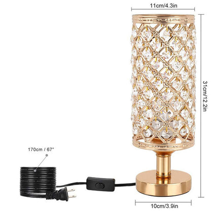 Nueva Lámpara de mesa de cristal moderna con personalidad elegante y cálida decoración de cabecera para dormitorio y sala de estar