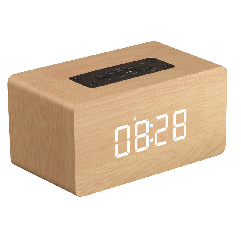 Haut-parleur Bluetooth en bois version horloge