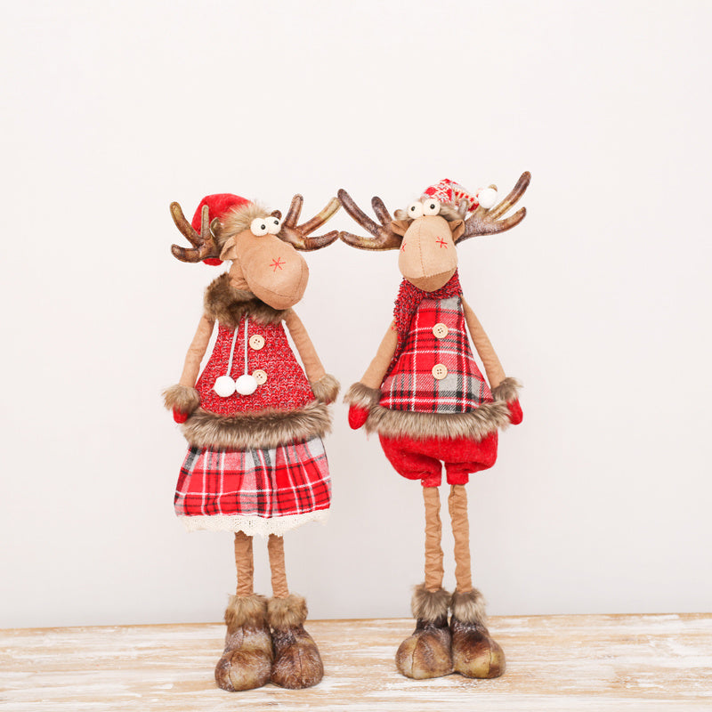 Décorations pour sapin de Noël Ornements mignons et créatifs en forme d'élan et de bonhomme de neige