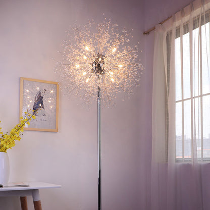 Luxury Decorative Vertical Crystal Floor Lamp