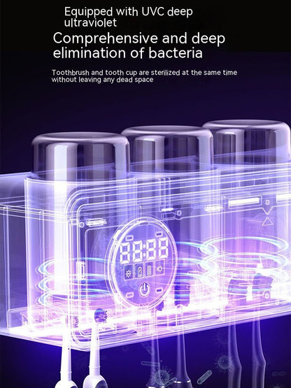 Stérilisation UV et dispositif intelligent de désinfection de brosse à dents de séchage fixé au mur