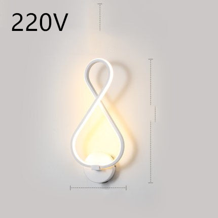 Lampe murale led nordique minimaliste, lampe de chevet pour chambre à coucher