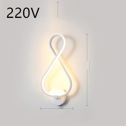 Lampe murale led nordique minimaliste, lampe de chevet pour chambre à coucher