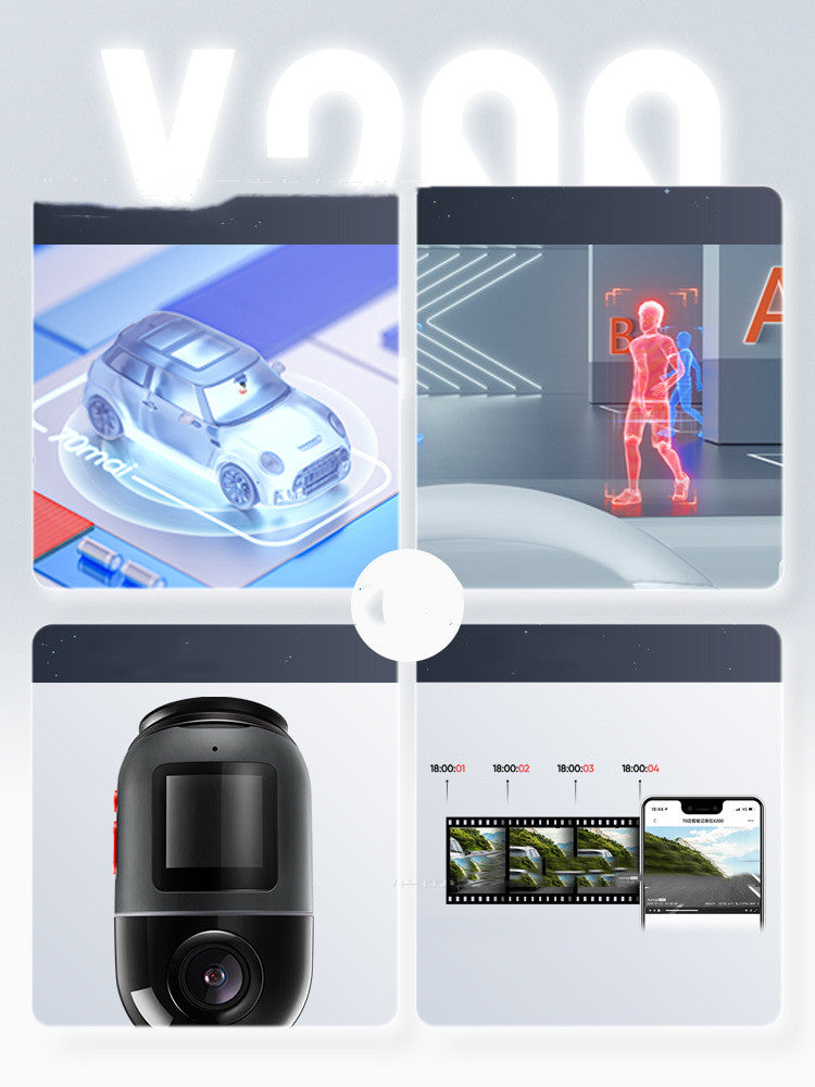 Grabador de conducción panorámico 360 todo en uno