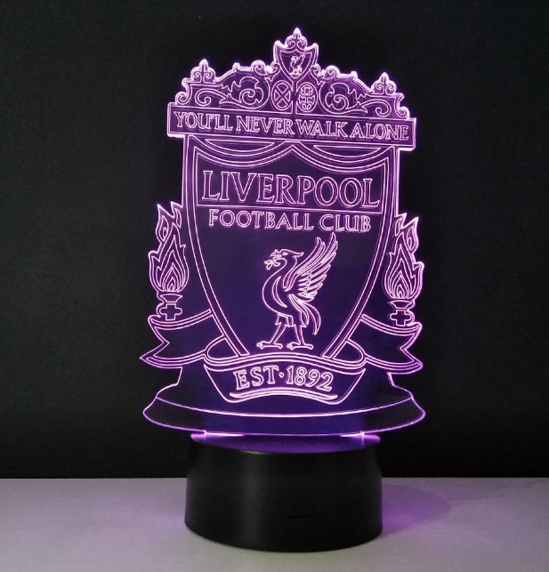 Lampe LED Liverpool FC modèle 3D