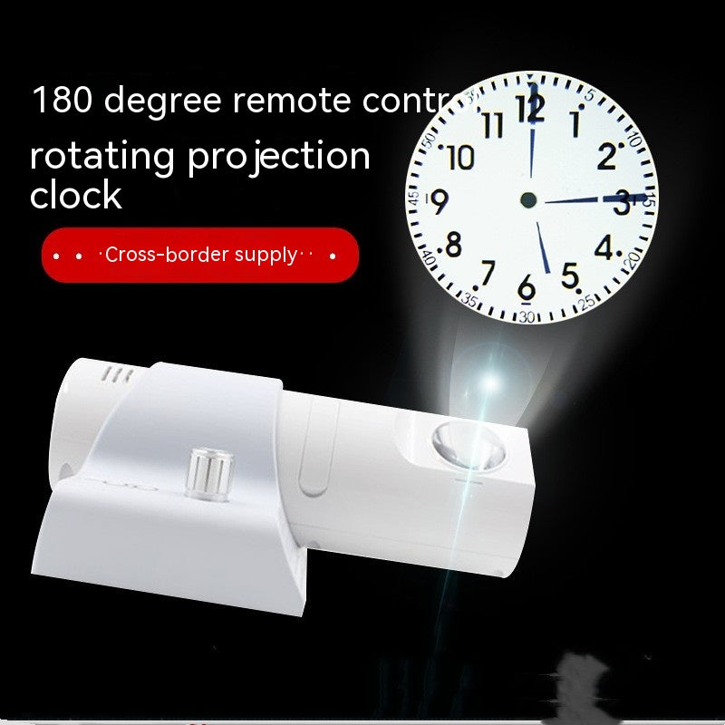 LED projection 180 degree rotating remote control clock