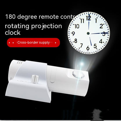 LED projection 180 degree rotating remote control clock