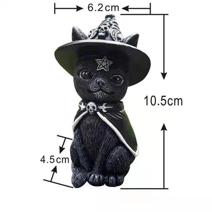 Halloween Magic Cat Resin Crafts Ornaments Animals