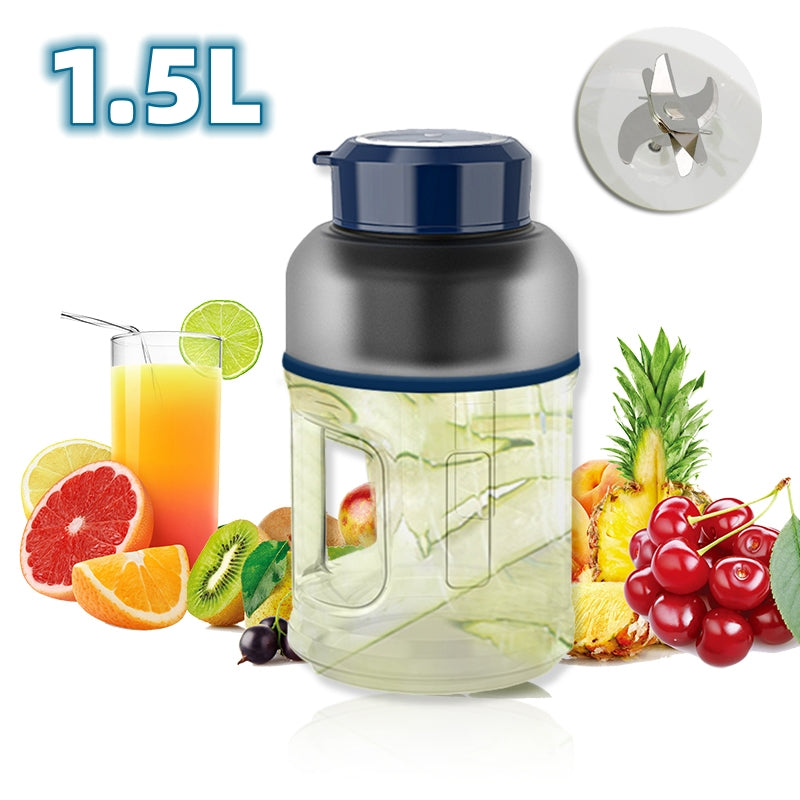 Mélangeur de fruits Portable avec tasse de 1500ml, extracteur de fruits, presse-agrumes électrique portatif, pour cuisine, extérieur, maison, bureau