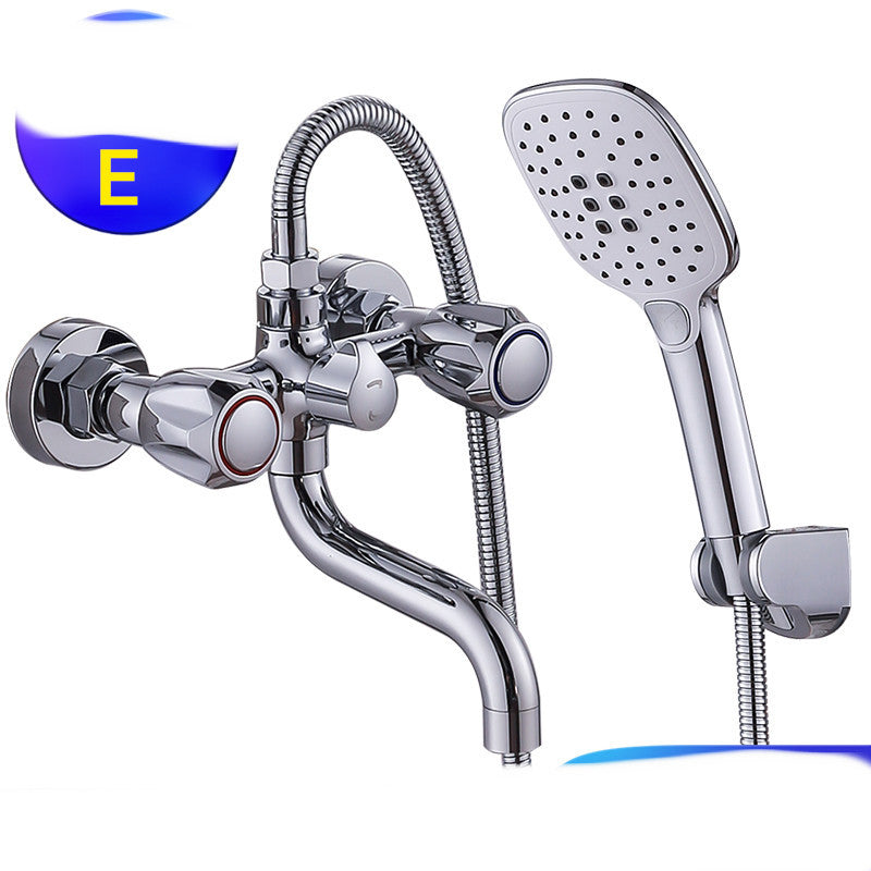 Robinet mitigeur de douche Triple dissimulé, salle de bains, robinet de baignoire à Double commande en cuivre