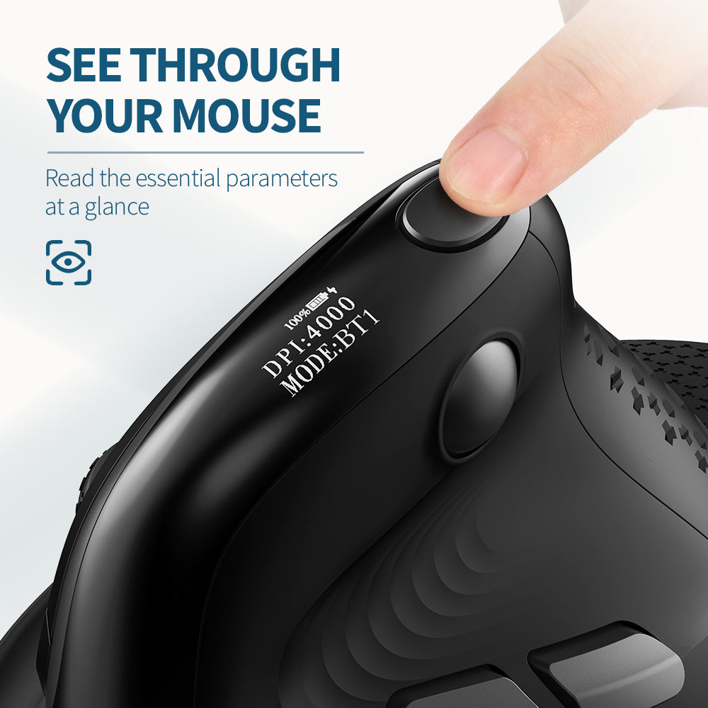 Souris ergonomique rechargeable Bluetooth à trois modes avec molette M618XSD