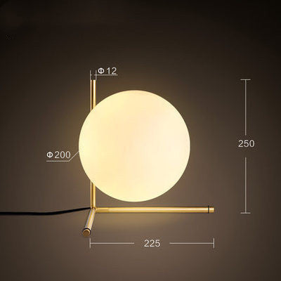 Simple glass ball table lamp