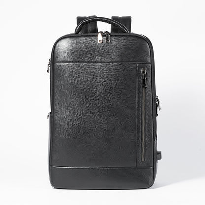 Fashion Simple Men's Leather Backpack