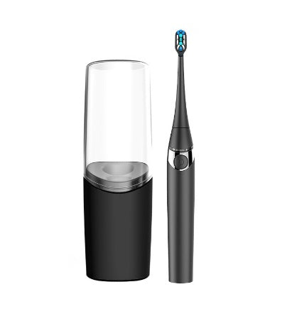 Electric Travel Rechargeable Toothbrush with Portable UV Sterilizer Drying Cup for Adults