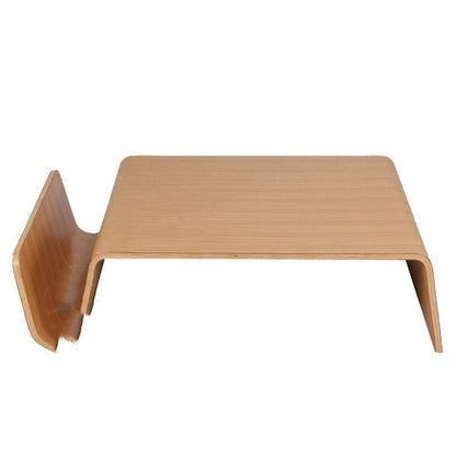 Simple Designer Creative Curved Wood Tatami Coffee Table