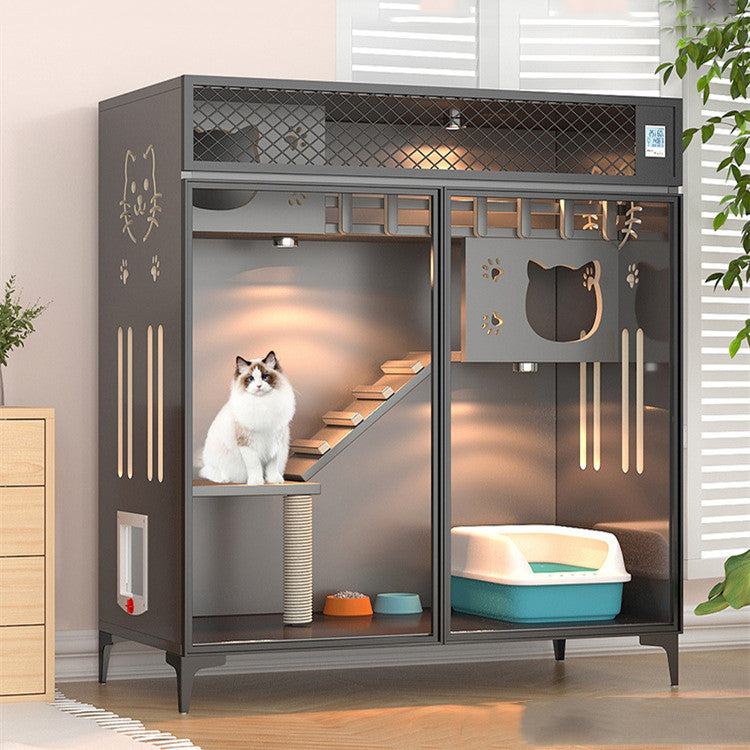 Home Fashion Cottage double en bois pour chat