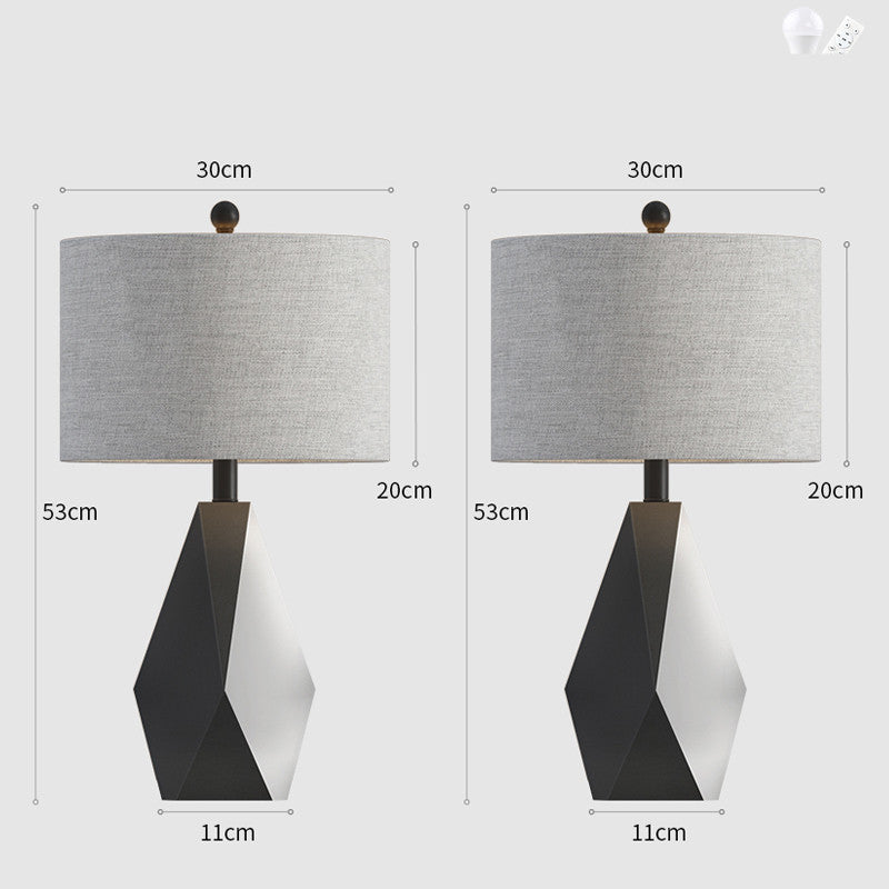 Lampe de Table de chevet de chambre à coucher, géométrie créative minimaliste nordique