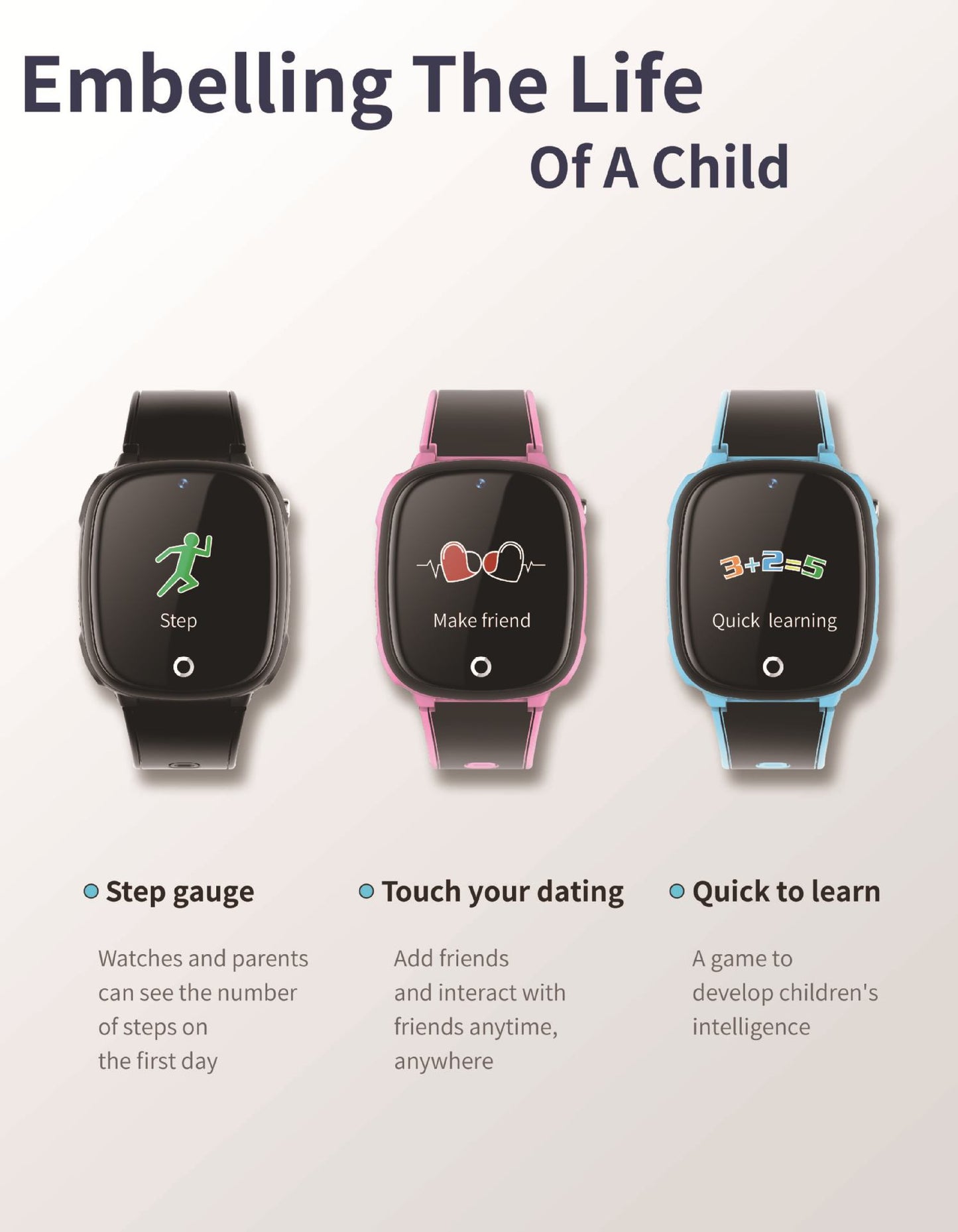 Reloj inteligente para niños con teléfono.