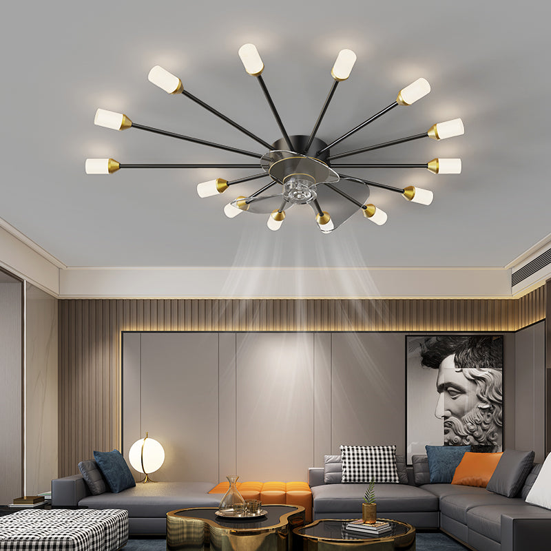 Modern And Minimalist Creative Nordic Living Room Fan Lights