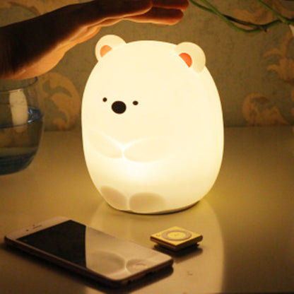 Daddy bear colorful color silicone night light