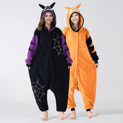 Vente en gros Halloween Devil's Son One-piece Pyjama Cosplay Festival Costume à capuche mignon maison