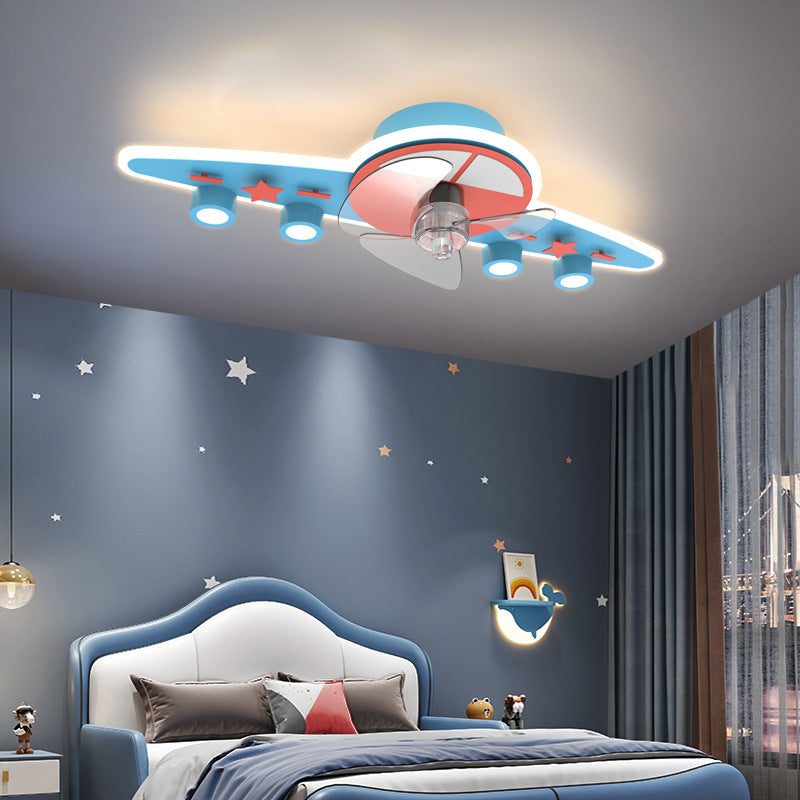 Le ventilateur allume l'intelligence de plafond de chambre d'enfants