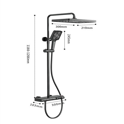 All Copper Shower Constant Temperature Digital Display Set Household Toilet