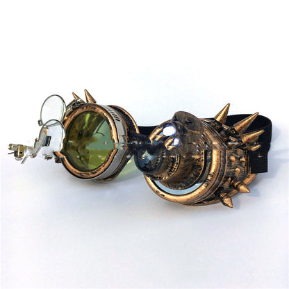 Gafas Steampunk para Halloween con luces LED