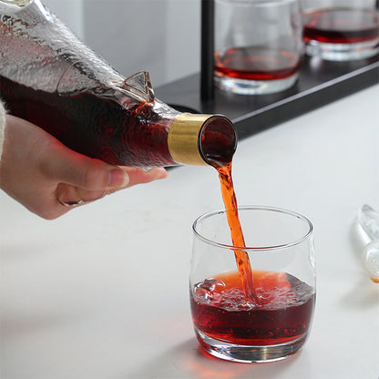 Carafe en forme de requin, récipient de bouteille de vin en verre borosilicaté épais et scellé