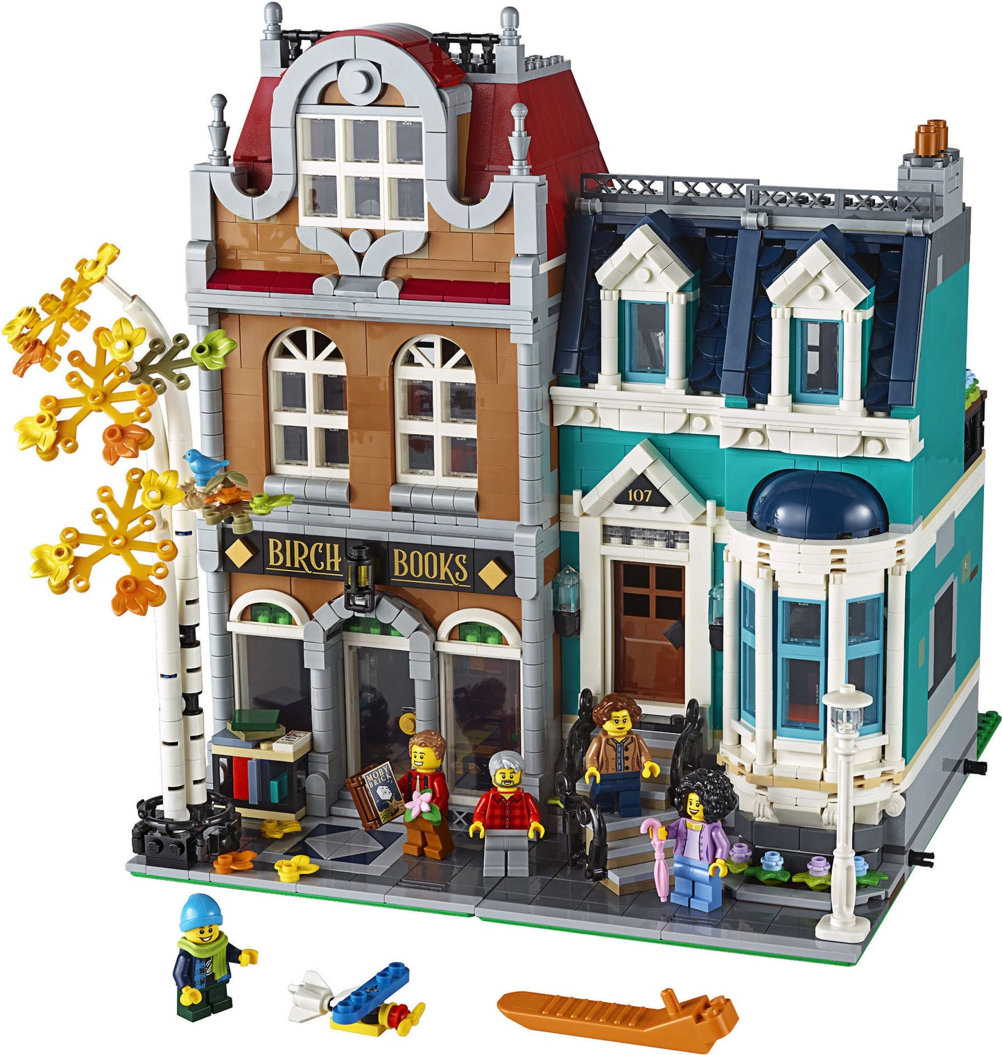 European Style Bookstore Street Scene Assembly Insert Building Block Toys