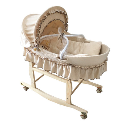 Portable Baby Basket Woven Crib