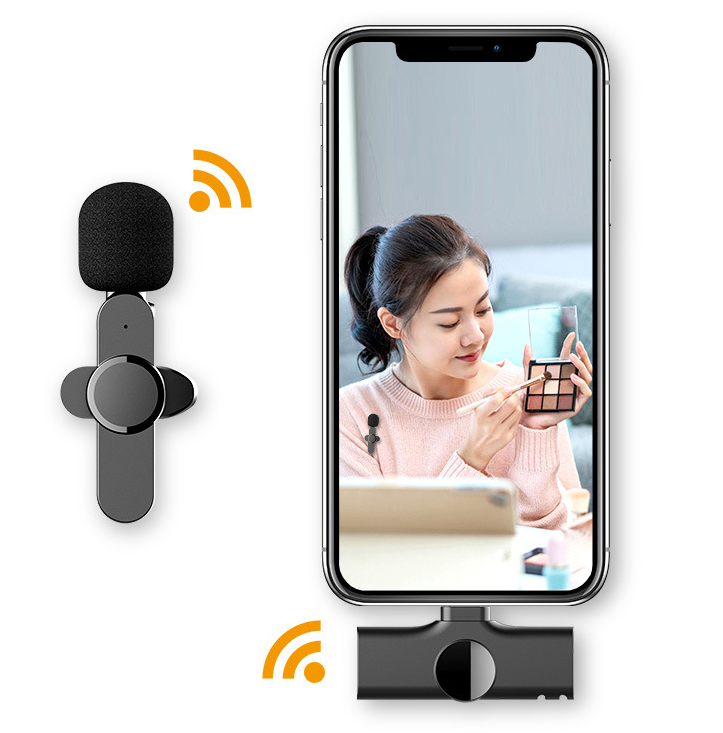 Nuevo micrófono Lavalier inalámbrico EP033, micrófono con Clip de solapa para teléfono Android, compatible con mezcla multicanal en tiempo Real