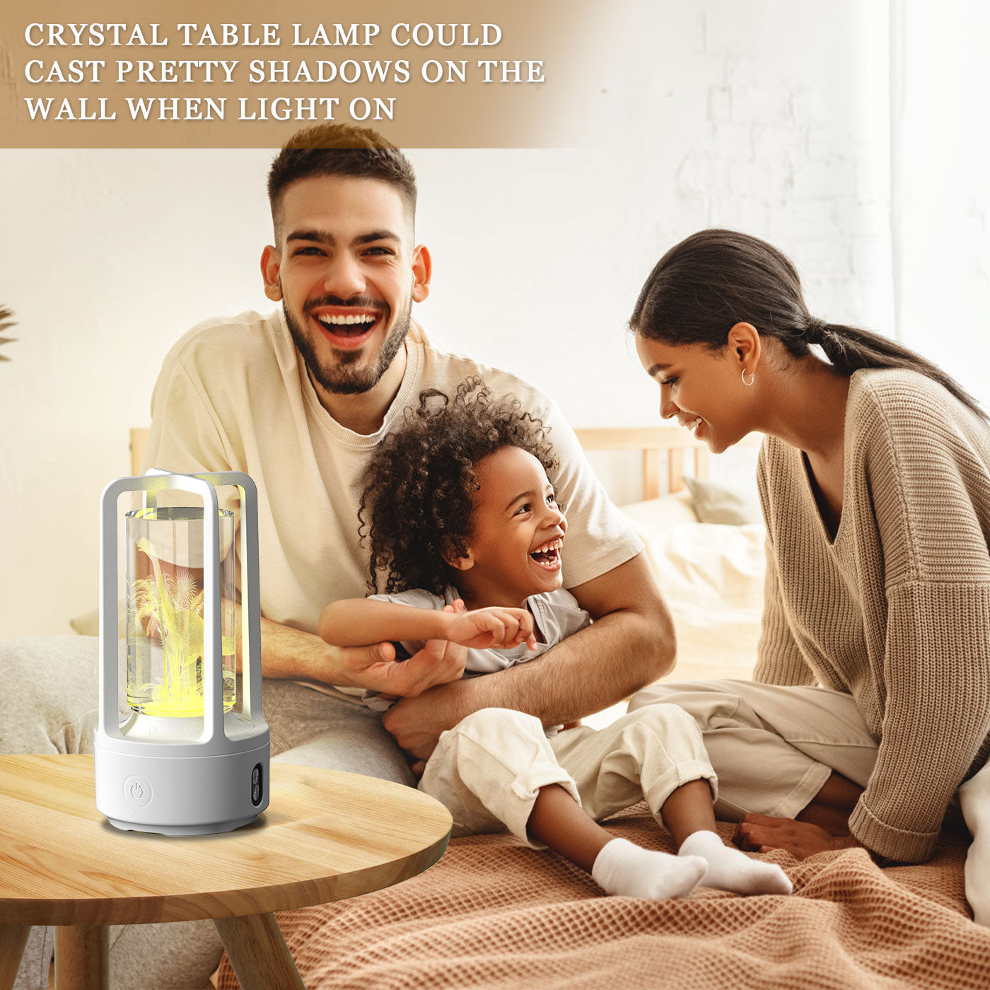 Lampe créative en cristal acrylique Audio 2 en 1 et haut-parleur Bluetooth, lampe de nuit tactile, cadeau de saint-valentin