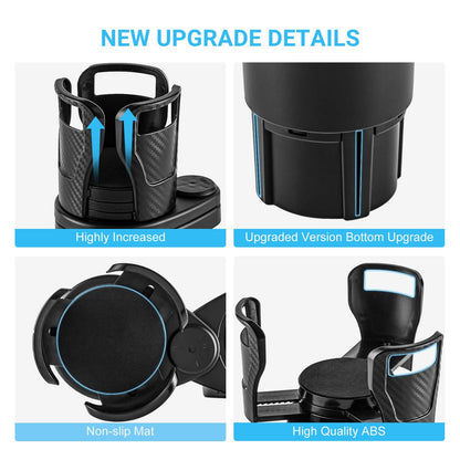 Soporte para botella de agua de coche, soporte para vasos giratorio de 360 ​​grados, gafas de sol, organizador de teléfono, almacenamiento, accesorios de Interior de coche