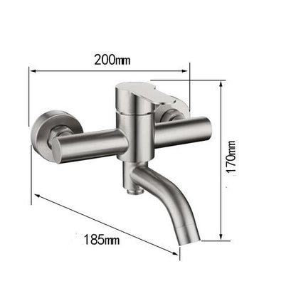 Grifo de ducha de acero inoxidable 304, agua fría y caliente