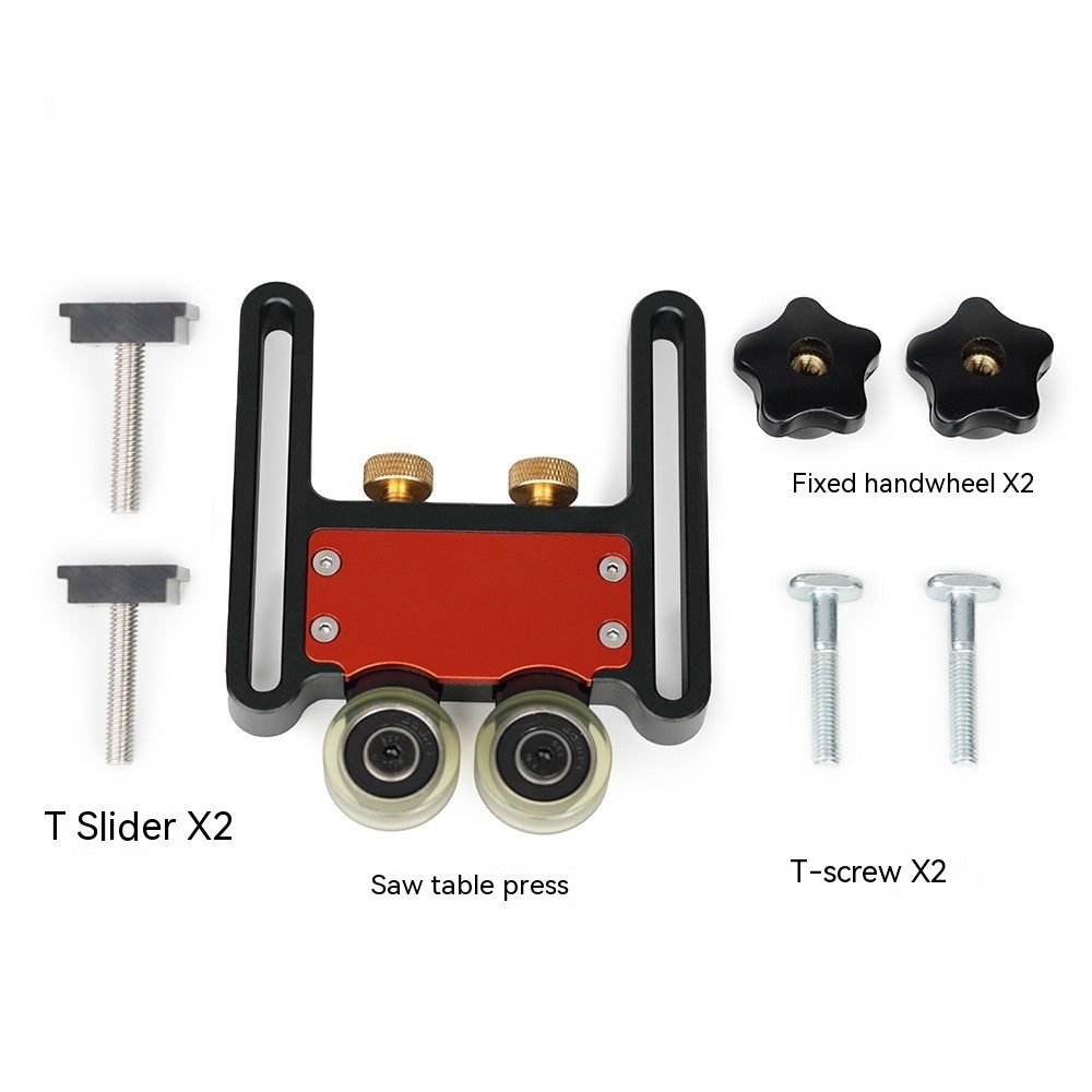 Banc de scie excentrique, Table coulissante pour le travail du bois, panneau de scie, planche à plumes, pièces auxiliaires de sécurité