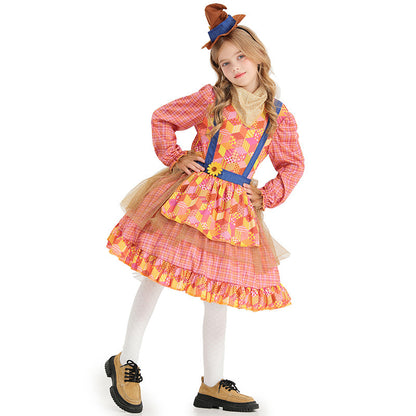 Nouvelle robe d'épouvantail d'Halloween pour enfants