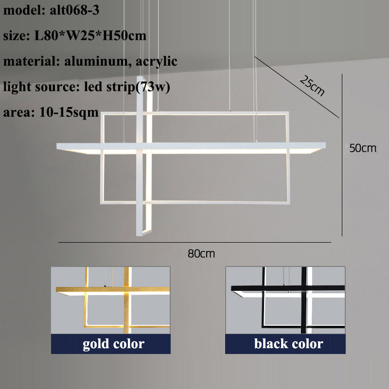 Nouveau Lustre géométrique d'art créatif