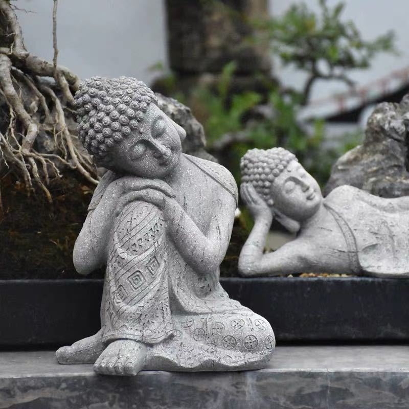 Statue de bouddha Zen en résine, Pot de fleur, paysage de cour, aménagement de balcon, décoration de jardin