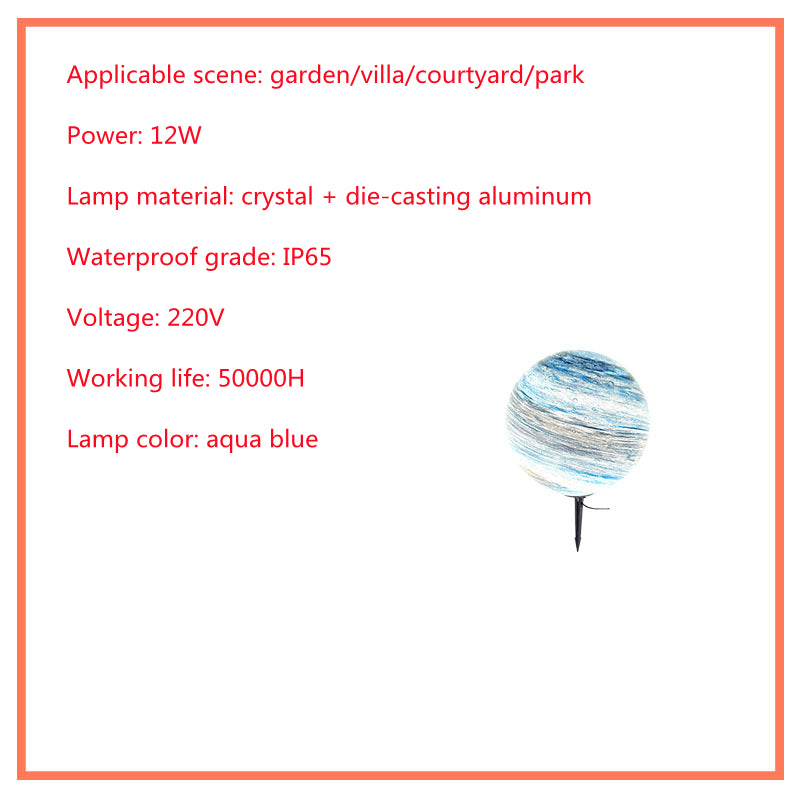 Solar Lawn Outdoor Waterproof Villa Garden Grass Earth Lamp