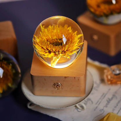 Everlasting Flower Sunflower Night Light Decoration Christmas Gift