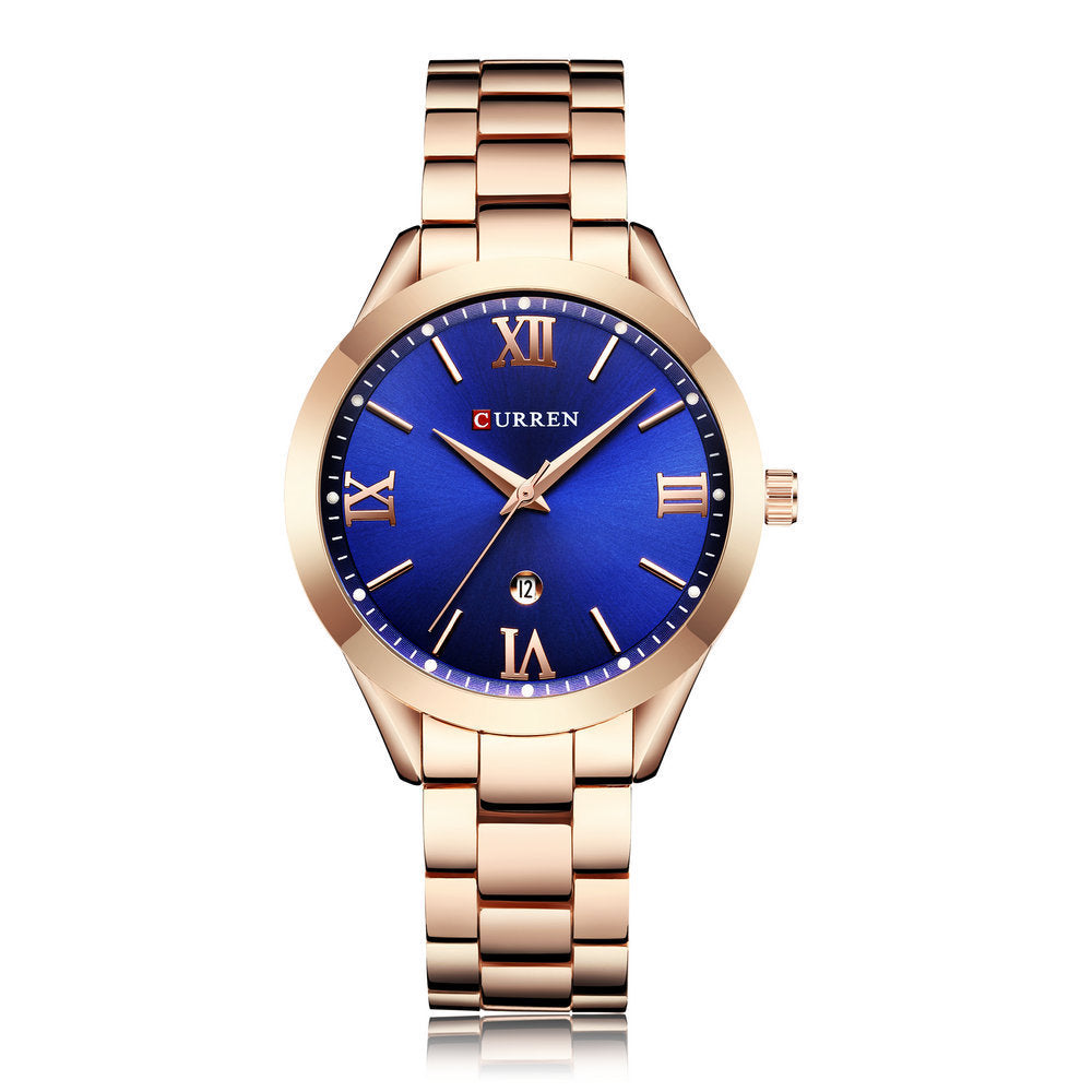 Reloj CURREN 9007 de oro rosa, relojes de cuarzo para mujer, reloj de pulsera de lujo para mujer, reloj femenino