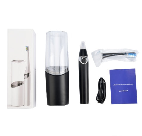 Electric Travel Rechargeable Toothbrush with Portable UV Sterilizer Drying Cup for Adults