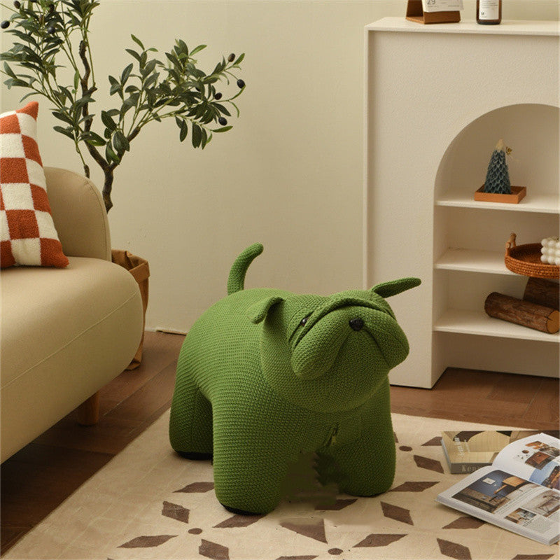 Décoration de tabouret de chaussure Shar Pei tricoté