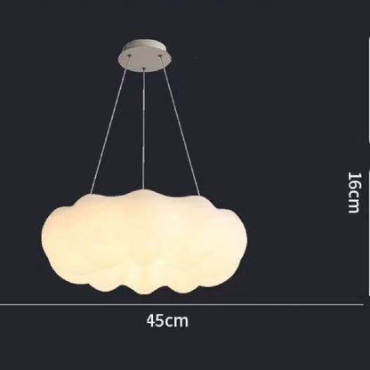 Lámpara de araña de nube pequeña de dormitorio simple moderno nórdico