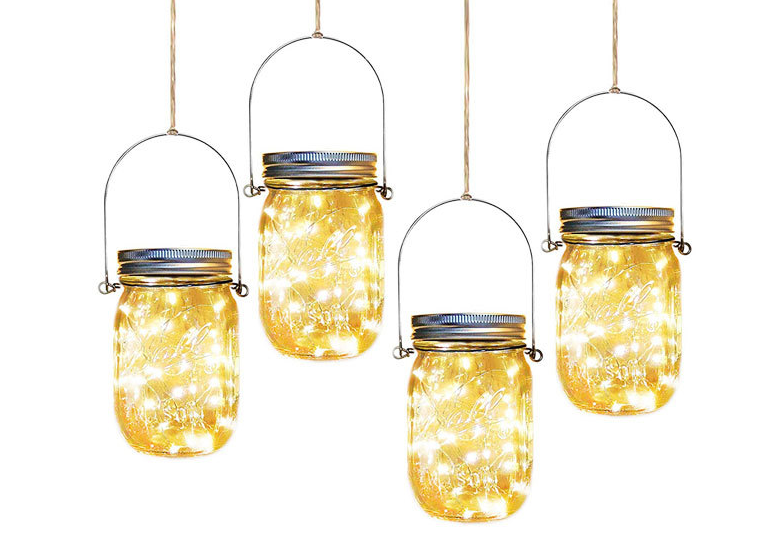 Solar Mason Jar Light Decoración Mason Jar Light Luz colgante para exteriores Mason Jar Light String